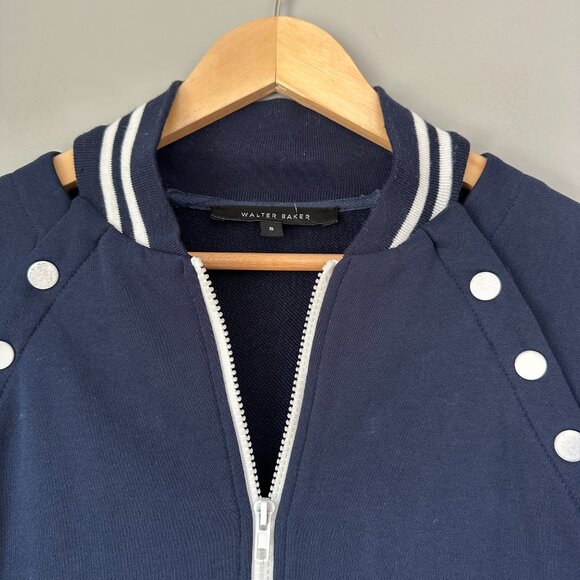 Walter Baker Morrison Varsity Jacket, Long Sleeve, Navy with White, Small - Picture 6 of 10